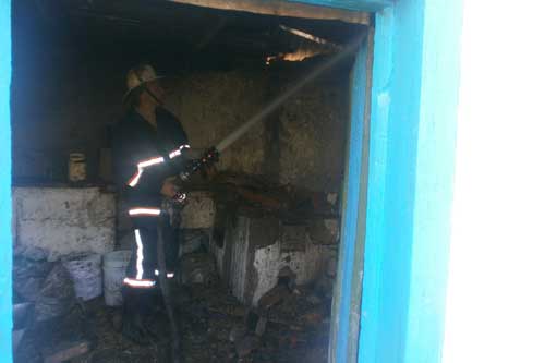 1 травня на Гребінківщині рятувальники гасили пожежу