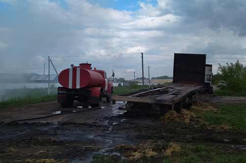 Вогнеборці ДСНС на Пирятинщині врятували від знищення вогнем вантажівку