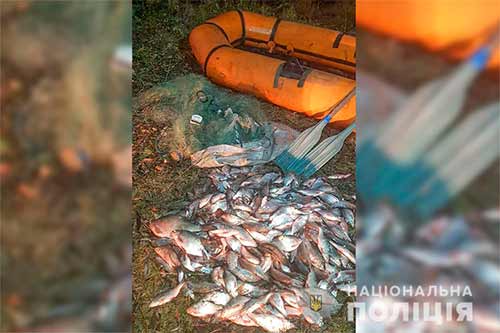 На Полтавщини водні поліцейські вилучили у «браконьєра» близько 19 кілограмів риби