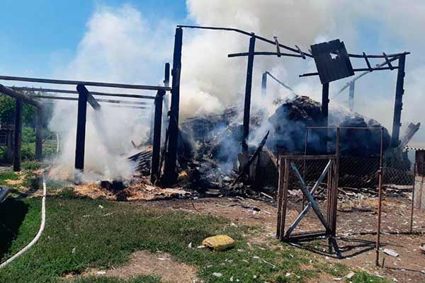 Десять тонн сіна згоріло на Полтавщині