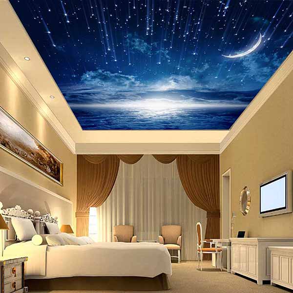 натяжные потолки с имитацией звездного неба