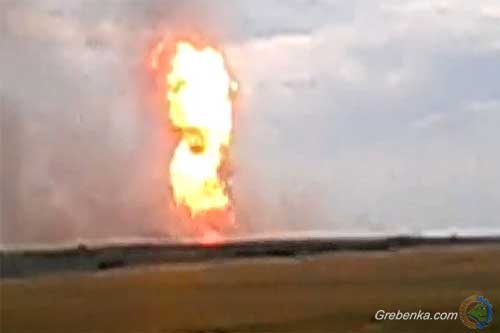  На Полтавщині вибухнув магістральний газопровід (ВІДЕО) 