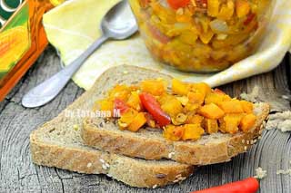 Икра из запеченной тыквы с арахисом