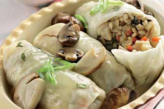 Постные голубцы с перловкой