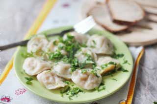 Пельмени с креветками