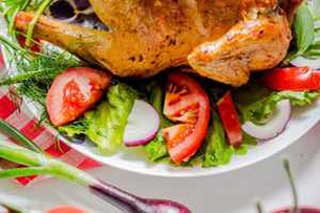 Мільфей з куркою та томатами