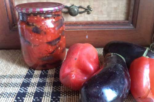 Сатэ из баклажанов острое