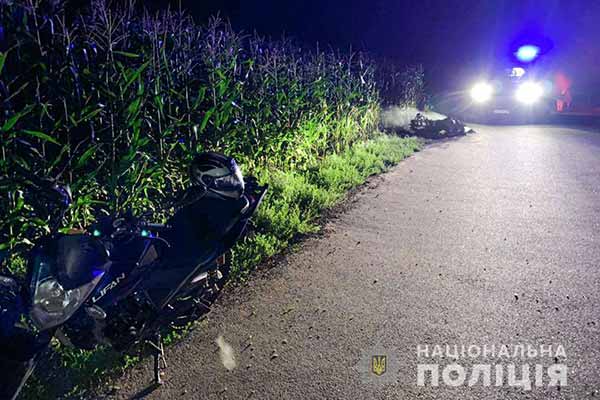 На Полтавщині зіткнулися два мотоцикли, один із яких загорівся