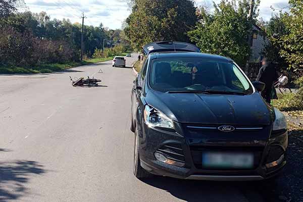 На Полтавщині після ДТП 82-річний водій мотоцикла потрапив у лікарню