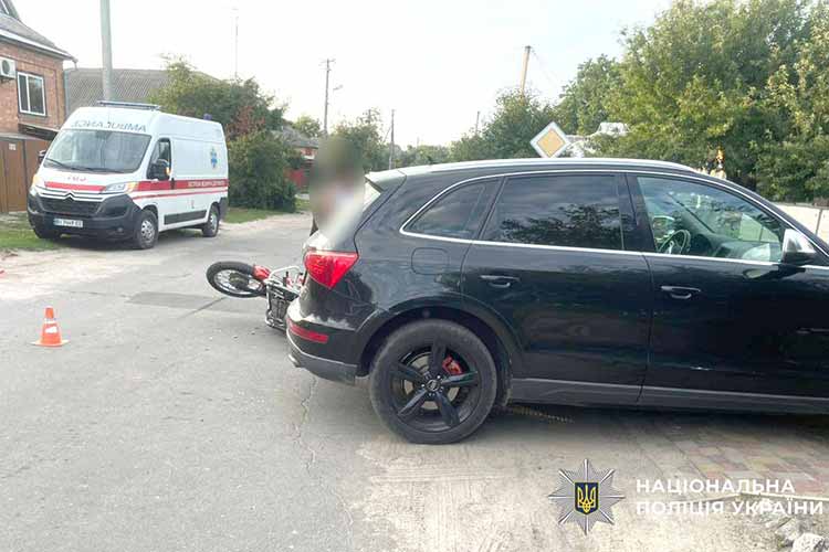 У Пирятині травмувався неповнолітній мотоцикліст