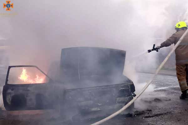 На Миргородщині горів легковий автомобіль