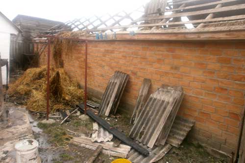 На Гребінківщині згоріло півтонни соломи