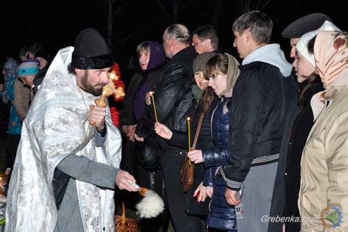 Як у Гребінці святили Великодні кошики та Паски