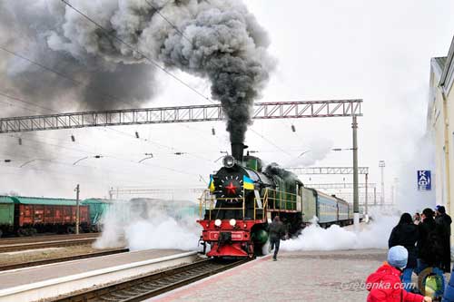 У Гребінку приїхав екскурсійний ретро-потяг