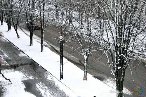 Гребінка, перший сніг