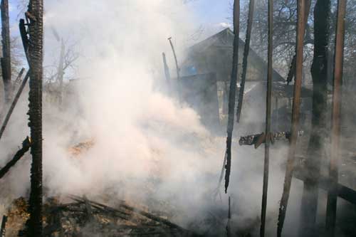На Гребінківщині згорів сінник