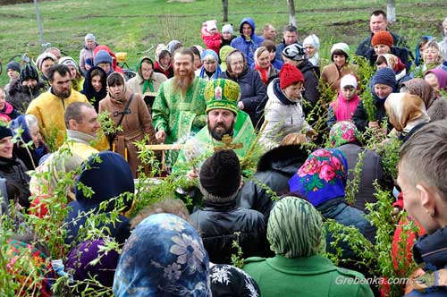 За тиждень – Великдень: гребінківці освятили гілочки верби