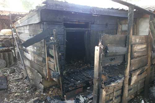 У Гребінці силами рятувальників ліквідовано пожежу приватної господарчої будівлі