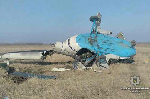 На Полтавщині упав гелікоптер, постраждалих немає 