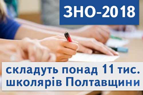 На Полтавщині ЗНО-2018 складуть понад 11 тисяч учасників