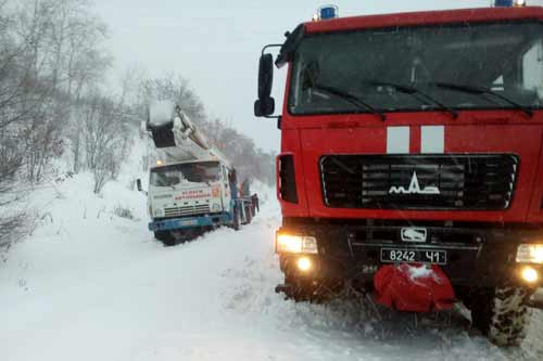  4 «швидких допомоги» витягнули зі снігових заносів рятувальники на Полтавщині