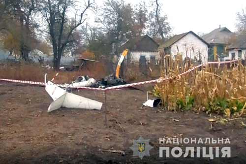 На Полтавщині поліція розслідує факт падіння гелікоптеру в Оржицькому районі