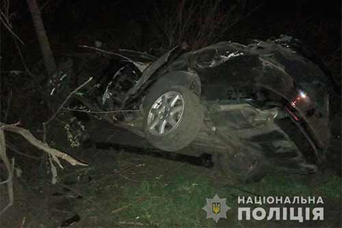 На Полтавщині водій Honda Accord влетів у дерево