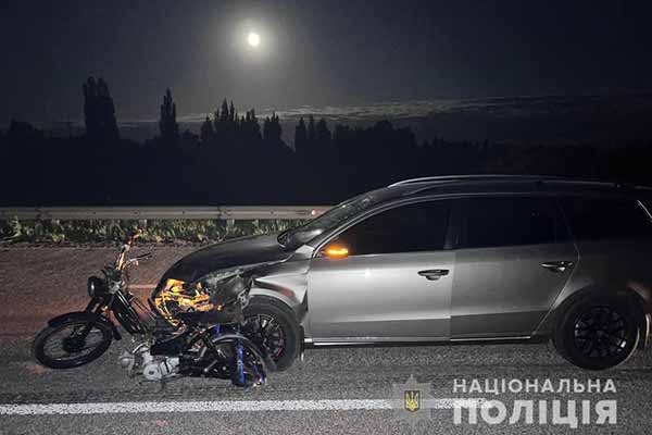 Під час ДТП на Полтавщині постраждав неповнолітній водій мопеда