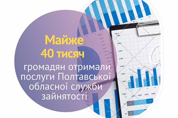Близько 40 тисяч громадян скористалися послугами Полтавської обласної служби зайнятості 