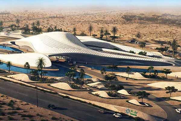 «Піщана дюна» Захи Хадід на сонячній енергії височить над пустелею