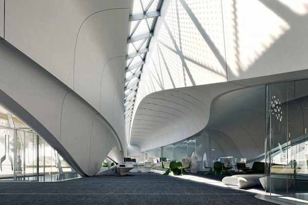 «Піщана дюна» Захи Хадід на сонячній енергії височить над пустелею