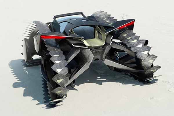  Новий концепт Lamborghini на гусеничному ходу зможе долати піщані дюни, нерівний <b>ґрунт</b> і навіть каміння 