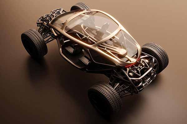 Позашляховик з екзоскелетною рамою