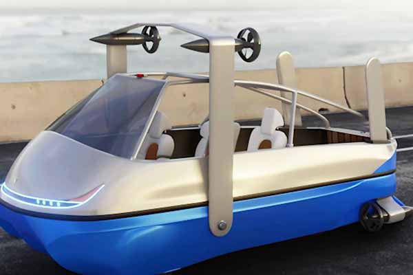  Електричний автомобіль-амфібія багатоцільовий транспорт для людей, що живуть близько до води 