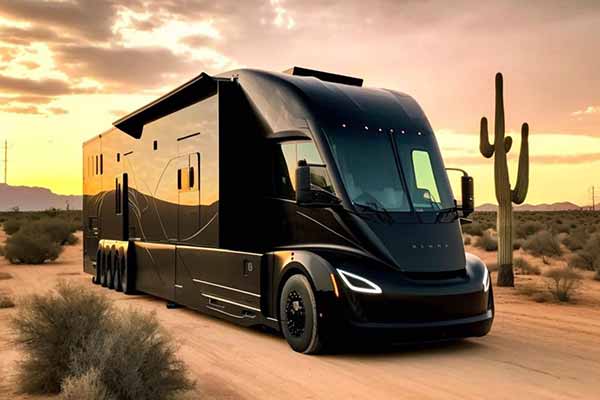 Електричний будинок на колесах на базі електровантажівки Tesla Semi Електричний будинок на колесах на базі електровантажівки Tesla Semi