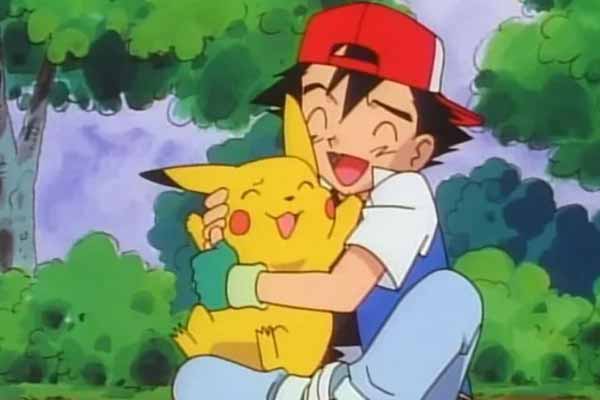 Эш Кетчум обнимает Пикачу Эш Кетчум обнимает Пикачу