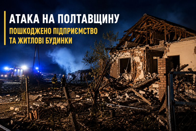 Російські дрони та ракети пошкодили підприємство і...