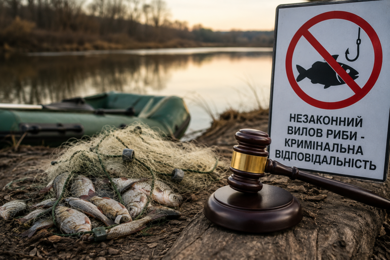 Особу засуджено за протиправний вилов риби у періо...