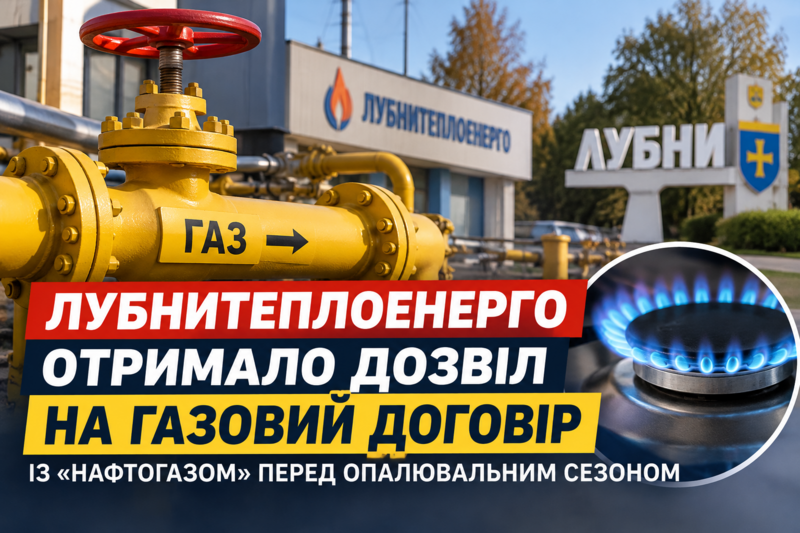 «Лубнитеплоенерго» отримало дозвіл на газовий договір із «Нафтогазом» перед опалювальним сезоном