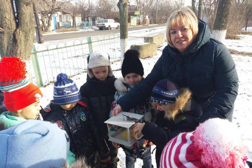 Гребінківська ЗОШ №1: Допомога птахам