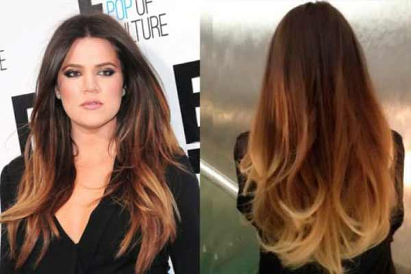 Фарбування омбре на каштанове волосся