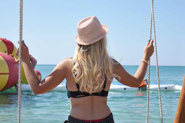 Море, Евптория, пляж, девушка