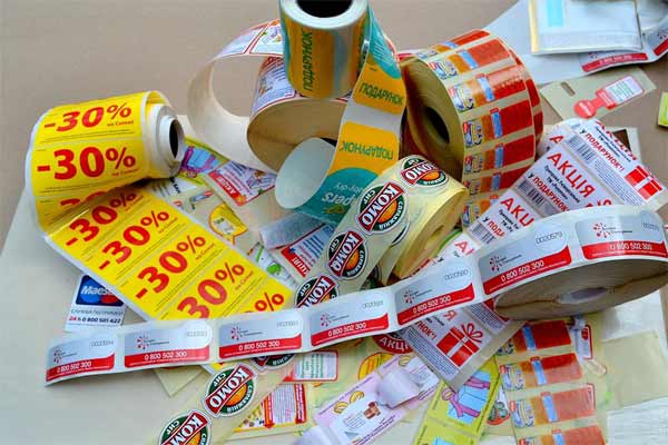 Друк рекламних наклейок з логотипом