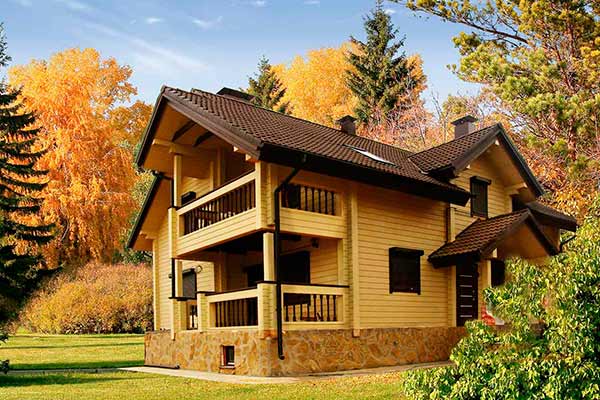 дома из профилированного бруса любой сложности