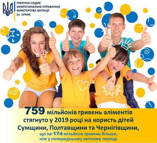 Скільки мільйонів гривень аліментів сплатили батьки на Полтавщині