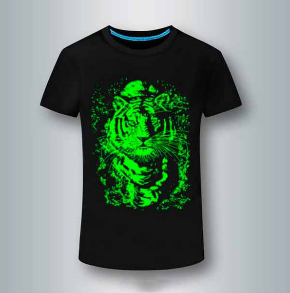 Светящиеся футболки с тигром
