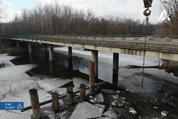 На Полтавщині зводять тимчасову переправу через р. Псел