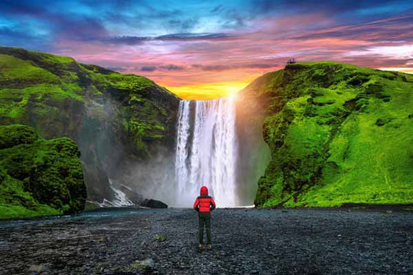 Водопад скогафосс в исландии