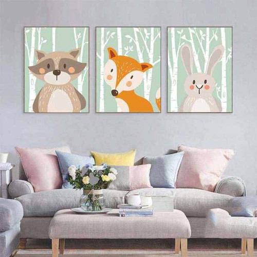 Картины в интерьере детской комнаты