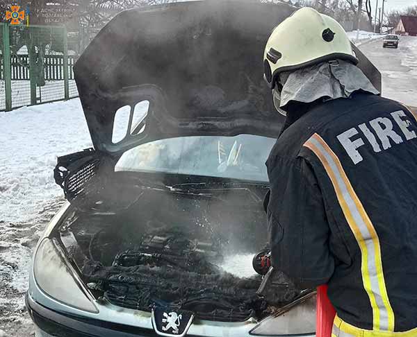 На Полтавщині вогонь пошкодив іномарку